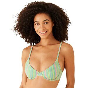 Women's Sparkle Underwire Bikini Top - Wild Fable - Green Striped
